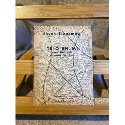 Boyan Ikonomow Trio En Mi Hautbois Clarinette Basson Partition Oiseau Lyre