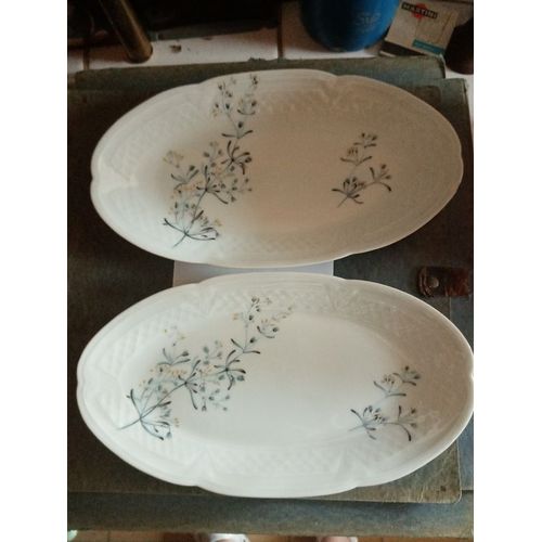 2 Petits Plats 23 Cm Porcelaine Berry