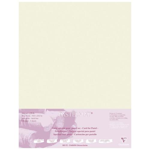 Clairefontaine Paquet 5 Feuilles Pastelmat 50x70 360g Sable