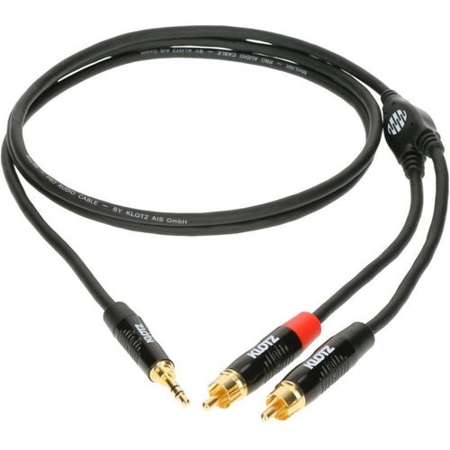 Klotz Ky7-090 Minilink Pro Câble En Y 3,5 Mm - 2x Rca 0,9 Mètre