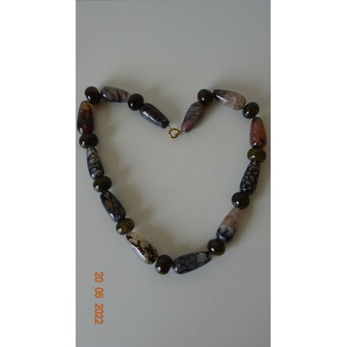 Collier Ancien Pierres Naturelles