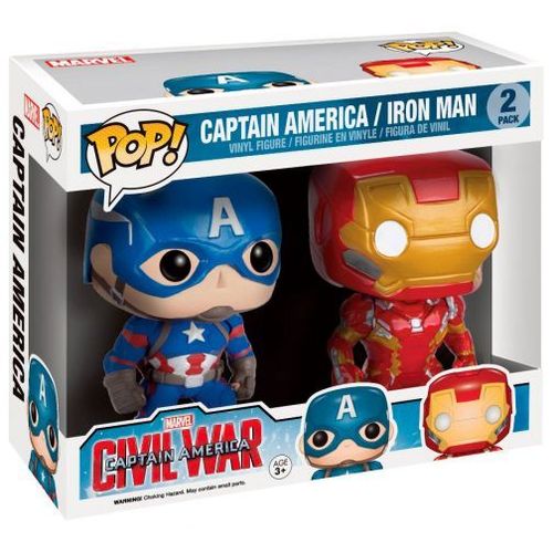 Funko Pop! Marvel Captain America Civil War - Captain America And Iron Man Limited Edition 2 Pack