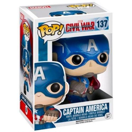 Figurine Marvel - Civil War - Captain America Action Pose Exclu Pop 10cm