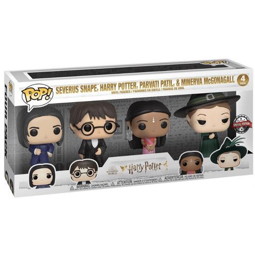 Figurine Funko Pop - Harry Potter - Severus Snape, Harry Potter, Parvati Patil & Minerva Mcgonagall - Pack 4 (51772)