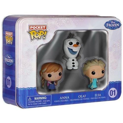 Figurine La Reine Des Neiges (Frozen) - Pocket Pop Tin Box 3-Pack