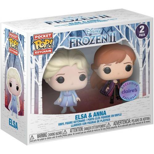 Porte-Clés Funko Pop - La Reine Des Neiges Ii [Disney] - Anna & Elsa - 2 Pack (43798)