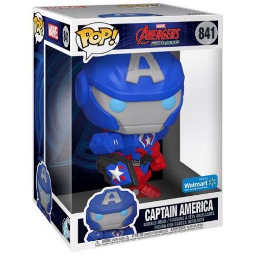Figurine Funko Pop - Marvel : Avengers Mech Strike N°841 - Captain America - 25 Cm (55826)