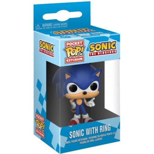 Porte Clé Sonic - Sonic With Ring Pocket Pop 4cm