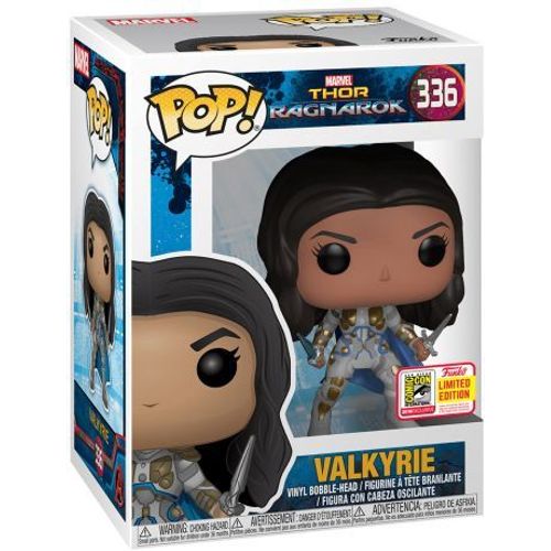 Funko Pop! Marvel Thor Ragnarok Valkyrie #336 Sdcc 2018 + Pop Protector
