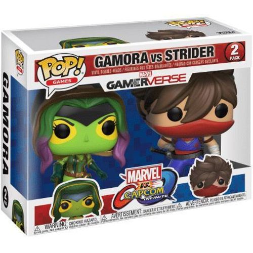 Figurine Pop - Marvel Vs Capcom - Pack Gamora Vs Strider - Funko Pop