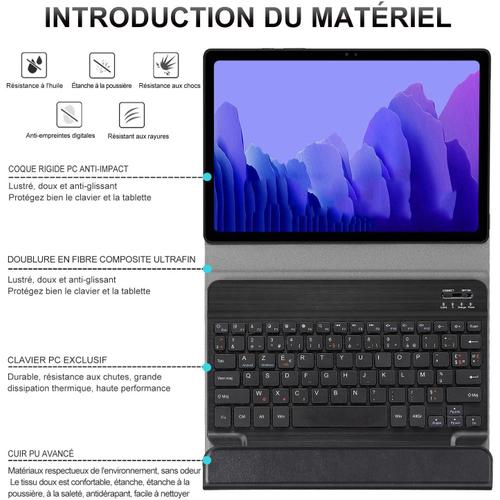 Étui Clavier Bluetooth Français Azerty Pour Samsung Galaxy Tab S6 10.5 T860  T865 - Or&noir