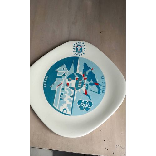 1 Assiette.X'' Jeux Olympiques D Hivers 1968 Grenoble Ski De Fond