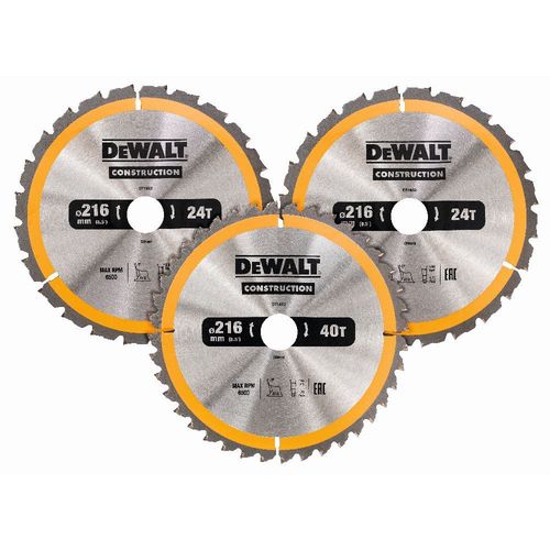 DeWALT Jeu des lames de scie circulaire, 3-pcs - DT1962-QZ