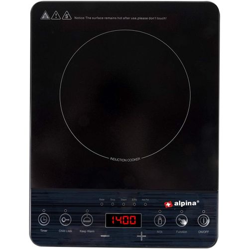 Plaque de cuisson Induction 2000W 1 feu Noire Alpina Thermostat r?glable
