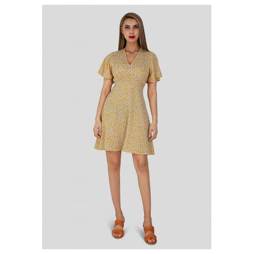 Robe Courte Jaune Femme