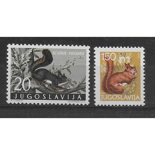 Yougoslavie 1978 : Faune : Ecureuil - Lot De 2 Timbres Neufs **