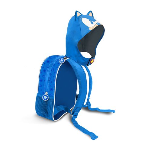 Sonic The Hedgehog - SEGA Classic Sac à dos à Capuche Hood, Bleu