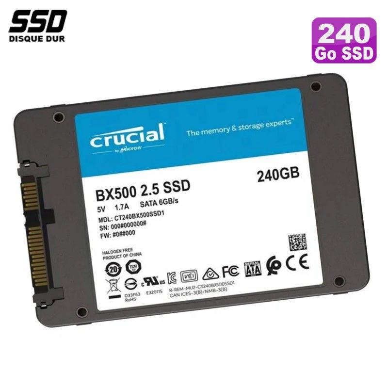 Acheter SSD 240 Go Crucial BX500 (CT240BX500SSD1)