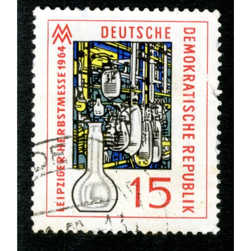 Timbre Oblitéré Deutsche Demokratische Republik, 15, Leipziger Herbstmesse 1964,