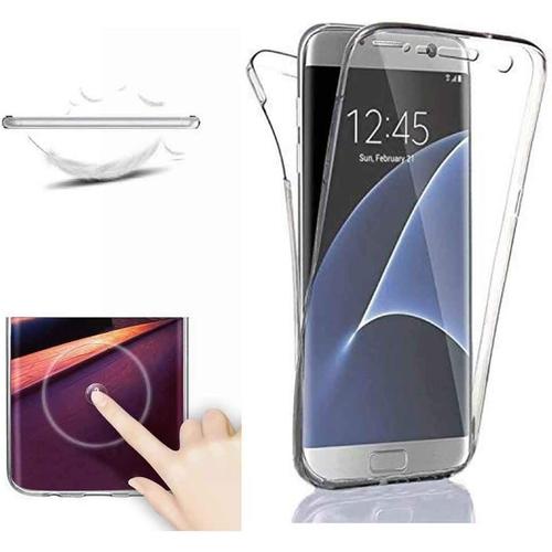 Coque Gel Samsung Galaxy S7 Edge, 360 Degres Protection Integral Anti Choc, Full Body Transparente Ultra-Mince Silicone Coque Samsung Galaxy S7 Edge - Transparente