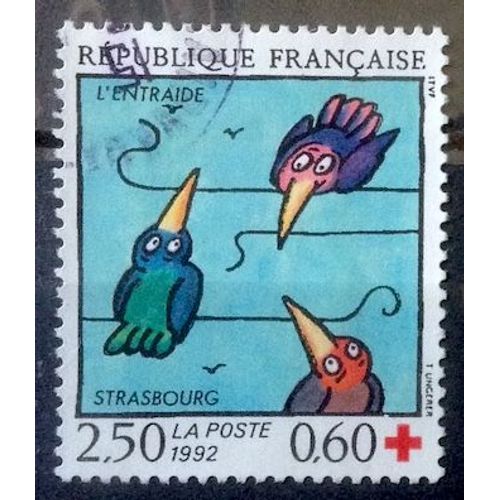Croix Rouge 1992 - Oiseaux Entraide 2,50+0,60 (Très Joli N° 2783) Obl - France Année 1992 - Brn83 - N32959