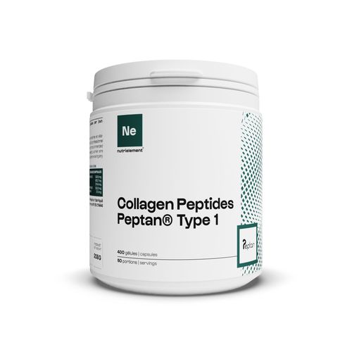 Nutrielement - Collagène Peptide Type 1 400 Gélules - Complément Alimentaire Tendons, Articulations, Peau Et Cheveux By Nutrimuscle 