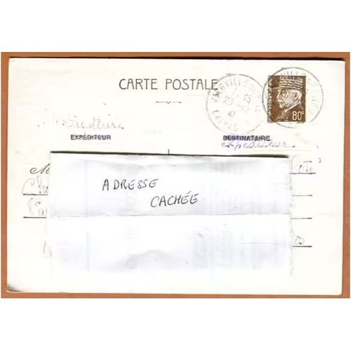 Carte-Lettre - Pré Timbrée Maréchal Pétain - 1941