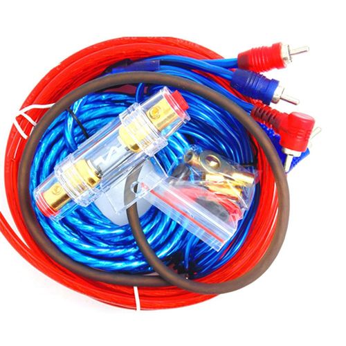 Kit De Câblage Haut-Parleurs Audio 1500 W Câble Caisson Basses Voiture 8ga Porte-Fusible 60 Amp Fils D'installation Haut-Parleur 18ga