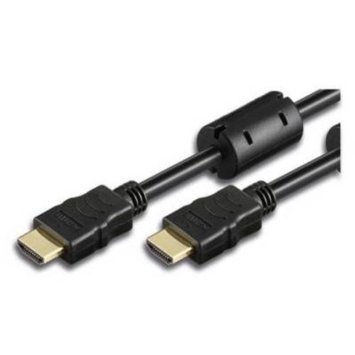 TECHly ICOC HDMI-FR - High speed - câble HDMI avec Ethernet - HDMI mâle pour HDMI mâle - 5 m - noir - support 1080p, support Dolby DTS-HD Master Audio, support Dolby TrueHD