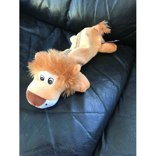 Peluche Doudou Lion Rangement Trousse.. Sandy 30cm