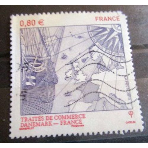 2013. F4818. France Danemark (Détail D'un Vaisseau De Commerce)