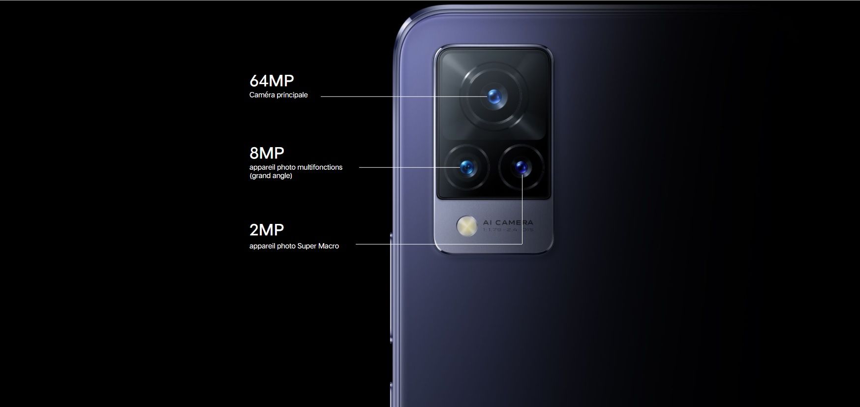 Smartphone VIVO V21 Bleu Fonc� 5G image 8 | Rakuten