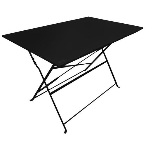 Paris Prix - Table De Jardin Pliante "Palerme" 110cm Noir