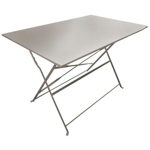 Paris Prix - Table De Jardin Pliante "Palerme" 110cm Taupe