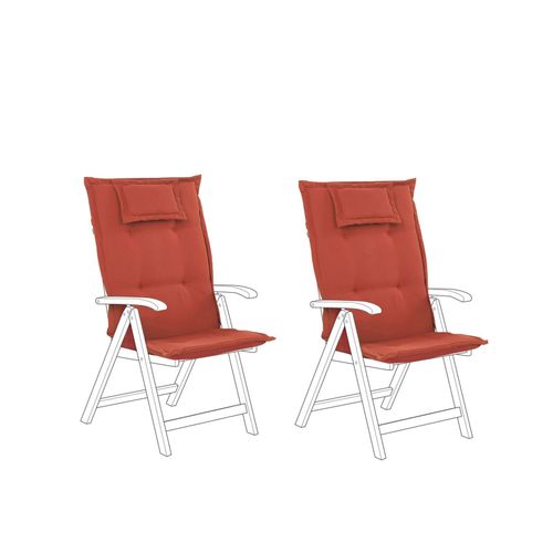 Lot De 2 Coussins De Transat Rouge Foncé Toscana/Java