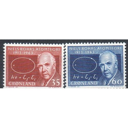 Groenland Timbres Niels Bohr 1963
