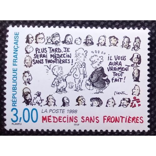 Timbre France 1998 Neuf** - Médecins Sans Frontières - Plantu