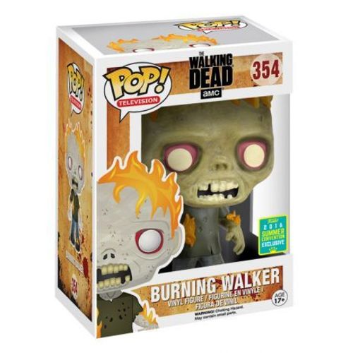 Figurine Walking Dead - Burning Walker  Exclu Pop 10cm