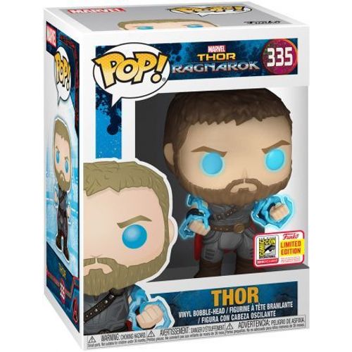 Funko Pop! Marvel Thor Ragnarok Thor With Odin Force Sdcc 2018 + Pop Protector