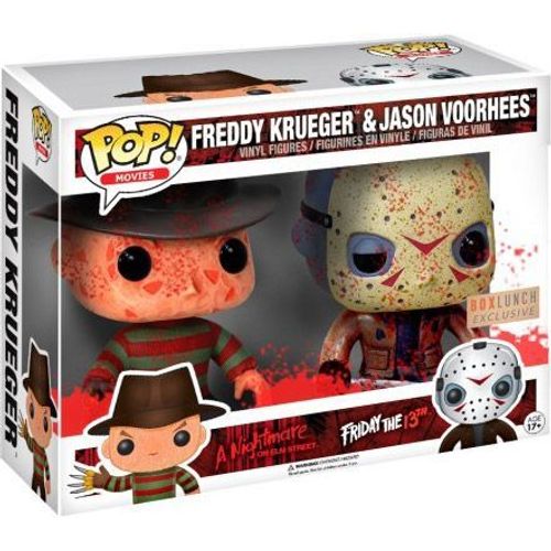 Figurine Pop - Freddy Krueger - Pack Freddy Bloody & Jason Voorhees - Funko Pop