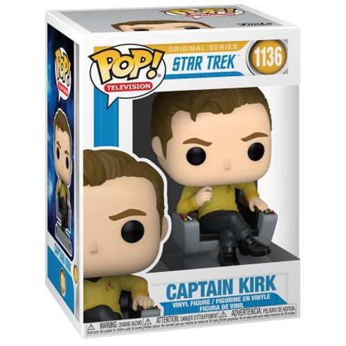 Figurine Funko Pop - Star Trek N°1136 - Captain Kirk Sur Fauteuil (55804)