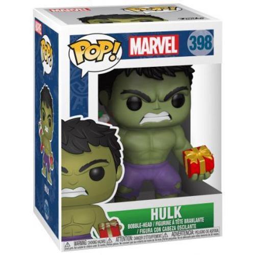 Figurine Pop - Marvel - Hulk Avec Cadeau Et Chaussette Noël - Funko Pop