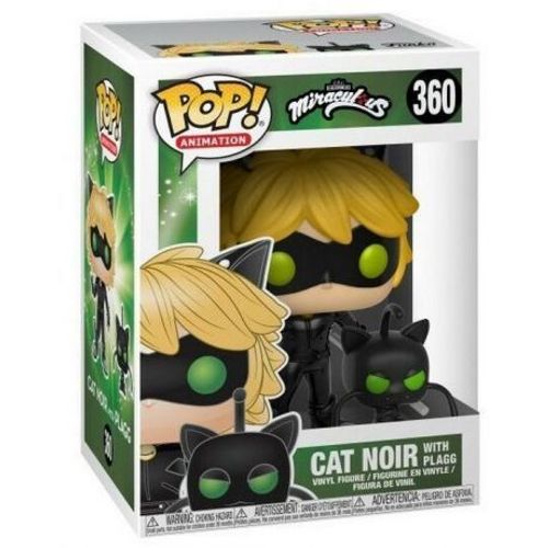 Figurine Funko Pop - Miraculous : Les Aventures De Ladybug Et Chat Noir N°360 - Cat Noir Avec Plagg (28638)