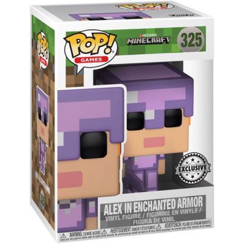 Figurine Minecraft - Alex In Enchanted Armor Exclu Pop 10cm