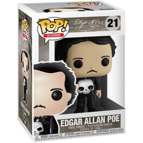 Edgar Allan Poe Pop! Icons Vinyl Figurine Edgar Allan Poe W/ Skull 9 Cm