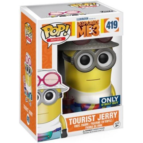 Moi, Moche Et Méchant 3 Pop! Movies Vinyl Figurine Tourist Jerry Metallic 9 Cm