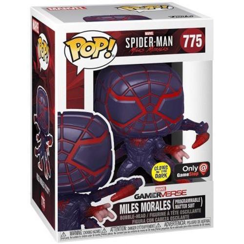 Figurine Funko Pop - Marvel's Spider-Man: Miles Morales N°775 - Miles Morales Combinaison Programmable - Glow In The Dark (54436)