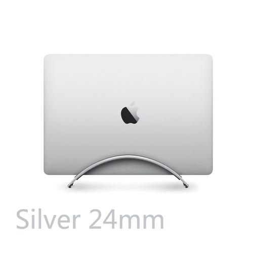 24mm argent - Support Vertical en aluminium pour ordinateur portable,  support de bureau peu encombrant pour Apple MacBook Pro Air M1 13.3 16 bras