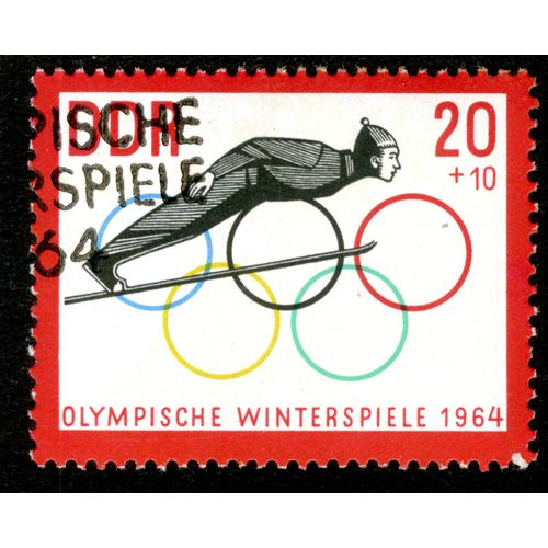 Timbre Oblitéré Ddr, 20+10, Olympische Winterspiele 1964