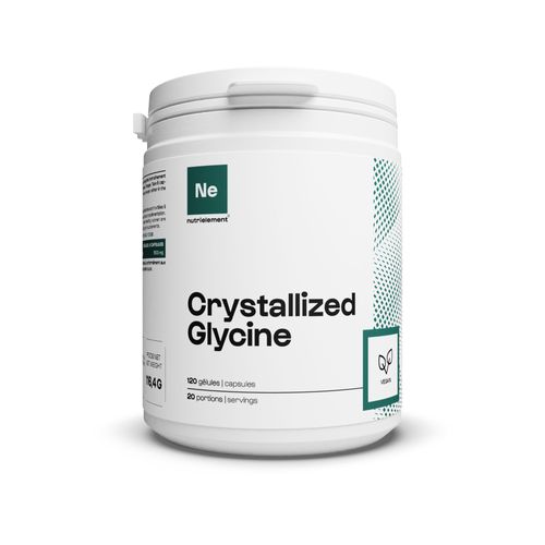 Nutrielement - Glycine Cristallisée 100% Pure - 120 Gélules - Synthèse Du Collagène - Améliore La Qualité Du Sommeil By Nutrimuscle 